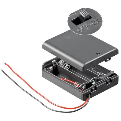 GOOBAY θήκη μπαταρίας με διακόπτη 12445, 3x AA LR6, αδιάβροχη, μαύρη GOOBAY θήκη μπαταρίας με διακόπτη 12445, 3x AA LR6, αδιάβροχη, μαύρη