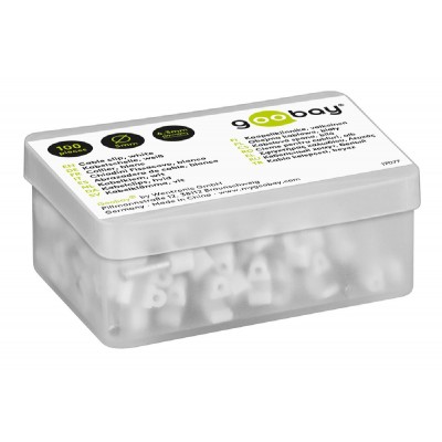 GOOBAY ρόκα στήριξης καλωδίων 17077, 5mm, λευκό, 100τμχ GOOBAY ρόκα στήριξης καλωδίων 17077, 5mm, λευκό, 100τμχ