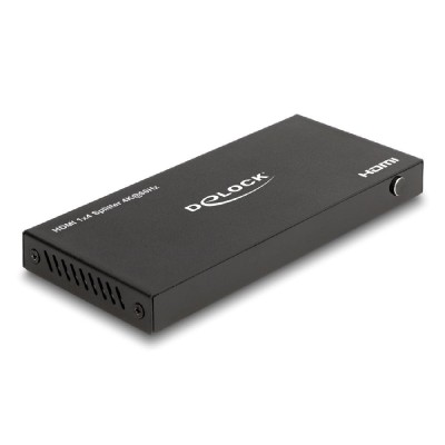 DELOCK HDMI splitter 18652 με downscaler πλήκτρο, 4 σε 1, 4K/60Hz, μαύρο DELOCK HDMI splitter 18652 με downscaler πλήκτρο, 4 σε 1, 4K/60Hz, μαύρο