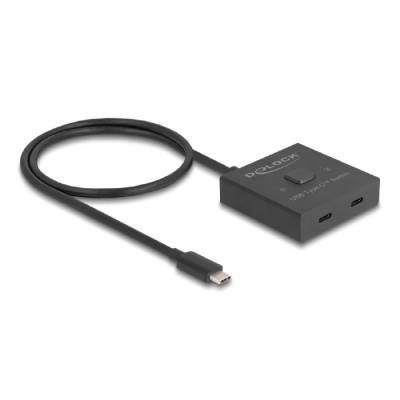 DELOCK USB-C switch 18911, 2 σε 1 bidirectional, 10Gbps, 8K, 100W, μαύρο DELOCK USB-C switch 18911, 2 σε 1 bidirectional, 10Gbps, 8K, 100W, μαύρο