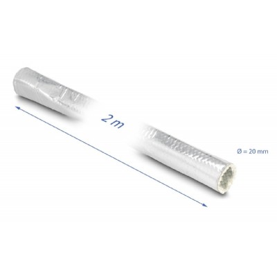 DELOCK περίβλημα μόνωσης καλωδίων 19004, αλουμινίου, 20mm x 2m, ασημί DELOCK περίβλημα μόνωσης καλωδίων 19004, αλουμινίου, 20mm x 2m, ασημί