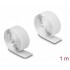 DELOCK αυτοκόλλητη ταινία τύπου Velcro 19061, 1mx20mm, λευκή