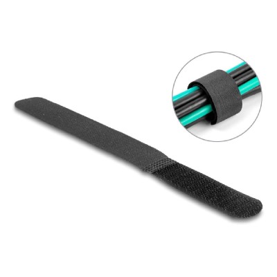 DELOCK δεματικά καλωδίων 19110, τύπου velcro, 20x180mm, μαύρα, 10τμχ DELOCK δεματικά καλωδίων 19110, τύπου velcro, 20x180mm, μαύρα, 10τμχ