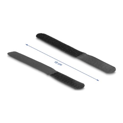 DELOCK δεματικά καλωδίων 19110, τύπου velcro, 20x180mm, μαύρα, 10τμχ DELOCK δεματικά καλωδίων 19110, τύπου velcro, 20x180mm, μαύρα, 10τμχ