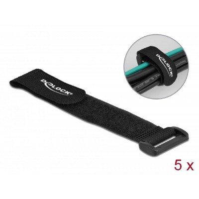 DELOCK ιμάντες τύπου velcro 19531, 190 x 25mm, μαύρος, 5τμχ DELOCK ιμάντες τύπου velcro 19531, 190 x 25mm, μαύρος, 5τμχ