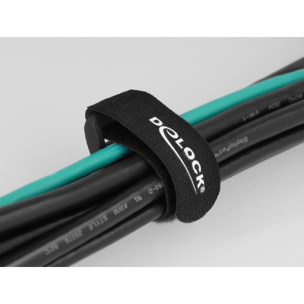DELOCK ιμάντες τύπου velcro 19531, 190 x 25mm, μαύρος, 5τμχ DELOCK ιμάντες τύπου velcro 19531, 190 x 25mm, μαύρος, 5τμχ