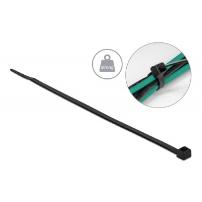 DELOCK Δεματικά καλωδίων 19559, 200x4.8mm, μαύρα, 100τμχ DELOCK Δεματικά καλωδίων 19559, 200x4.8mm, μαύρα, 100τμχ