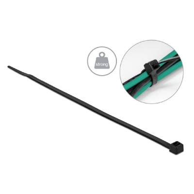 DELOCK Δεματικά καλωδίων 19561, 300x4.8mm, μαύρα, 100τμχ DELOCK Δεματικά καλωδίων 19561, 300x4.8mm, μαύρα, 100τμχ