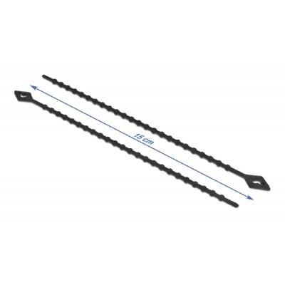 DELOCK reusable δεματικά καλωδίων 19568, 150x2.4mm, μαύρα, 100τμχ DELOCK reusable δεματικά καλωδίων 19568, 150x2.4mm, μαύρα, 100τμχ