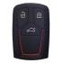 Θήκη κλειδιού για αυτοκίνητα Audi 2008-02, εύκαμπτη, μαύρη