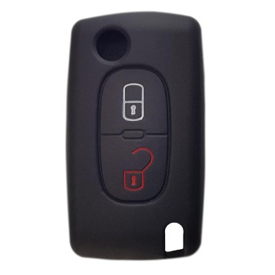 Θήκη κλειδιού για αυτοκίνητα Peugeot 2009-02, εύκαμπτη, μαύρη Θήκη κλειδιού για αυτοκίνητα Peugeot 2009-02, εύκαμπτη, μαύρη