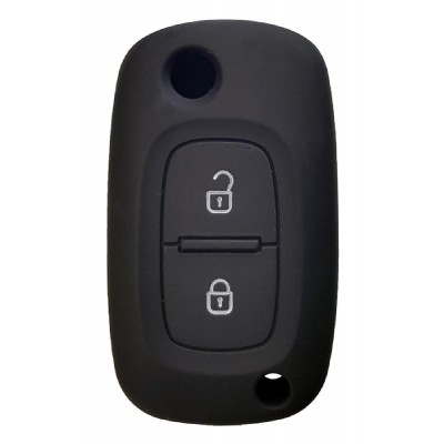 Θήκη κλειδιού για αυτοκίνητα Renault 2021-01, εύκαμπτη, μαύρη Θήκη κλειδιού για αυτοκίνητα Renault 2021-01, εύκαμπτη, μαύρη