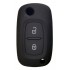 Θήκη κλειδιού για αυτοκίνητα Renault 2021-01, εύκαμπτη, μαύρη