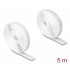 DELOCK αυτοκόλλητη ταινία τύπου Velcro 20919, 5m x 20mm, λευκή
