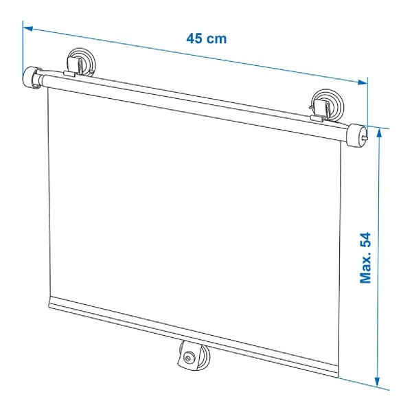 PROPLUS κουρτίνες αυτοκινήτου 250013, με βεντούζα, 45x54cm, 2τμχ PROPLUS κουρτίνες αυτοκινήτου 250013, με βεντούζα, 45x54cm, 2τμχ