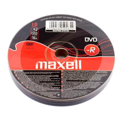 MAXELL DVD-R 4.7GB/120min, 16x speed, spindle pack 10τμχ MAXELL DVD-R 4.7GB/120min, 16x speed, spindle pack 10τμχ