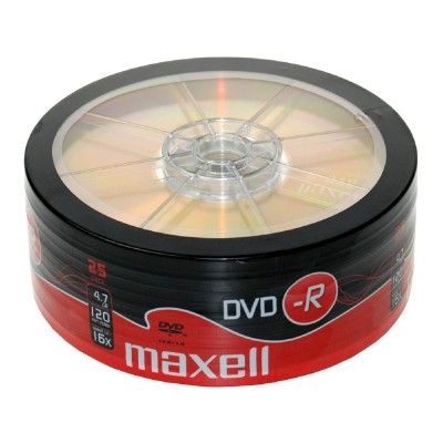 MAXELL DVD-R 4.7GB/120min, 16x speed, spindle pack 25τμχ MAXELL DVD-R 4.7GB/120min, 16x speed, spindle pack 25τμχ