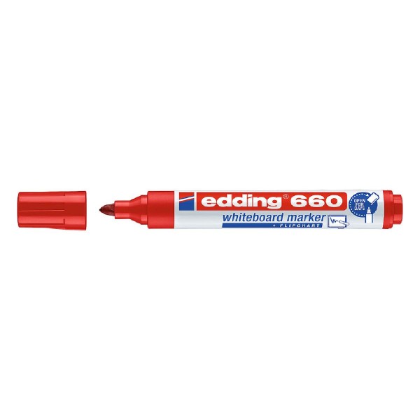 EDDING μαρκαδόρος ασπροπίνακα 660, επαναγεμιζόμενος, κόκκινος EDDING μαρκαδόρος ασπροπίνακα 660, επαναγεμιζόμενος, κόκκινος