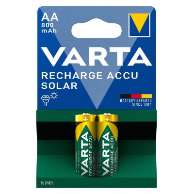 VARTA επαναφορτιζόμενες μπαταρίες λιθίου Solar, AA, 800mAh, 1.2V, 2τμχ VARTA επαναφορτιζόμενες μπαταρίες λιθίου Solar, AA, 800mAh, 1.2V, 2τμχ