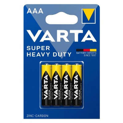 VARTA μπαταρίες Zinc Carbon Super Heavy Duty, AAA/R03, 1.5V, 4τμχ VARTA μπαταρίες Zinc Carbon Super Heavy Duty, AAA/R03, 1.5V, 4τμχ