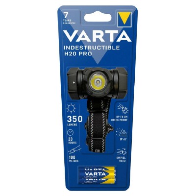 VARTA LED φακός κεφαλής Indestructible H20 Pro, 350lm, IP67, μαύρος VARTA LED φακός κεφαλής Indestructible H20 Pro, 350lm, IP67, μαύρος