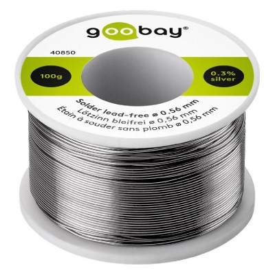 GOOBAY σύρμα συγκόλλησης 40850 Φ0.56mm, χωρίς μόλυβδο, 100γρ, 1τμχ GOOBAY σύρμα συγκόλλησης 40850 Φ0.56mm, χωρίς μόλυβδο, 100γρ, 1τμχ