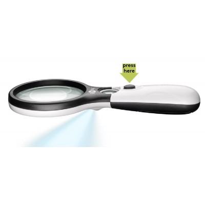 GOOBAY μεγεθυντικός φακός χειρός 41255 με φωτισμό LED, 1.75x & 12.25x GOOBAY μεγεθυντικός φακός χειρός 41255 με φωτισμό LED, 1.75x & 12.25x