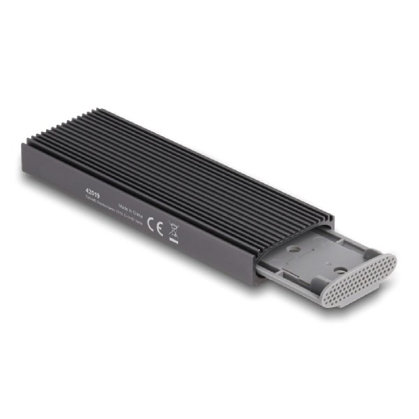 DELOCK θήκη για M.2 NVMe PCIe/SATA SSD 42019, tool free, 10Gbps, μαύρη DELOCK θήκη για M.2 NVMe PCIe/SATA SSD 42019, tool free, 10Gbps, μαύρη