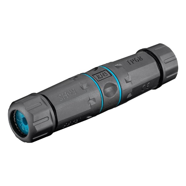 GOOBAY αδιάβροχος σύνδεσμος RJ45 Cat 6A 44416, IP68, μαύρο GOOBAY αδιάβροχος σύνδεσμος RJ45 Cat 6A 44416, IP68, μαύρο