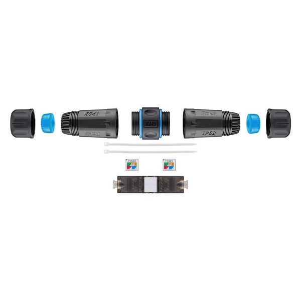GOOBAY αδιάβροχος σύνδεσμος RJ45 Cat 6A 44416, IP68, μαύρο GOOBAY αδιάβροχος σύνδεσμος RJ45 Cat 6A 44416, IP68, μαύρο