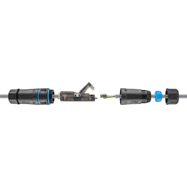 GOOBAY αδιάβροχος σύνδεσμος RJ45 Cat 6A 44416, IP68, μαύρο GOOBAY αδιάβροχος σύνδεσμος RJ45 Cat 6A 44416, IP68, μαύρο