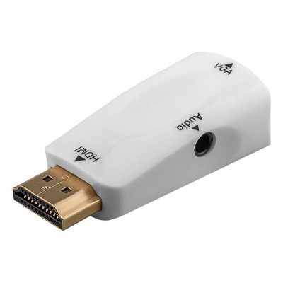 GOOBAY αντάπτορας HDMI σε VGA & 3.5mm 44793, 1080p, λευκός GOOBAY αντάπτορας HDMI σε VGA & 3.5mm 44793, 1080p, λευκός