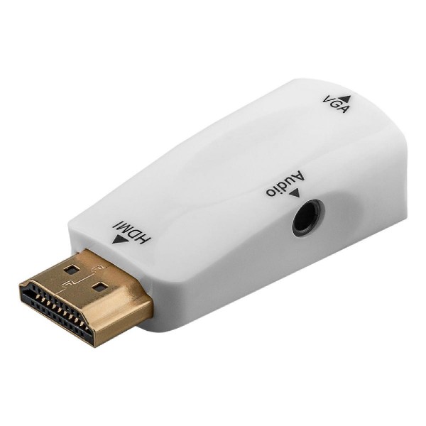 GOOBAY αντάπτορας HDMI σε VGA & 3.5mm 44793, 1080p, λευκός GOOBAY αντάπτορας HDMI σε VGA & 3.5mm 44793, 1080p, λευκός