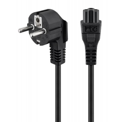 GOOBAY καλώδιο τροφοδοσίας 44877, γωνιακό, 0.75mm², 3m, μαύρο GOOBAY καλώδιο τροφοδοσίας 44877, γωνιακό, 0.75mm², 3m, μαύρο