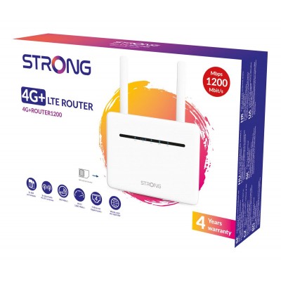 STRONG router 4G+ROUTER1200, 4G LTE 300Mbps, WiFi 1200Mbps, LAN 1000Mbps STRONG router 4G+ROUTER1200, 4G LTE 300Mbps, WiFi 1200Mbps, LAN 1000Mbps