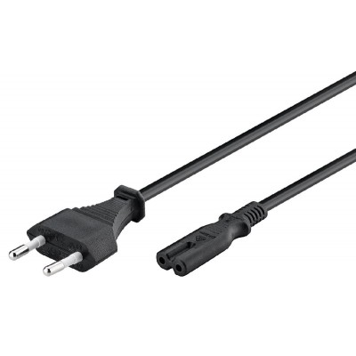 GOOBAY καλώδιο τροφοδοσίας Euro 50084, γωνιακό, 2x0.75 mm², 1.5m, μαύρο GOOBAY καλώδιο τροφοδοσίας Euro 50084, γωνιακό, 2x0.75 mm², 1.5m, μαύρο