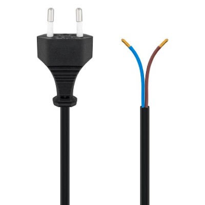 GOOBAY καλώδιο τροφοδοσίας Euro male 2x0.75 mm² 50085, 1.5m, μαύρο GOOBAY καλώδιο τροφοδοσίας Euro male 2x0.75 mm² 50085, 1.5m, μαύρο