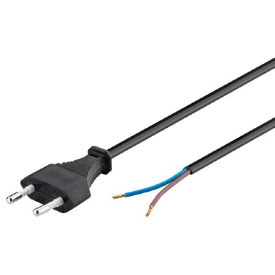 GOOBAY καλώδιο τροφοδοσίας Euro male 2x0.75 mm² 50085, 1.5m, μαύρο GOOBAY καλώδιο τροφοδοσίας Euro male 2x0.75 mm² 50085, 1.5m, μαύρο