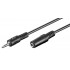 GOOBAY προέκταση καλωδίου ήχου 3.5mm 50090, 3 pin stereo, 5m, μαύρο
