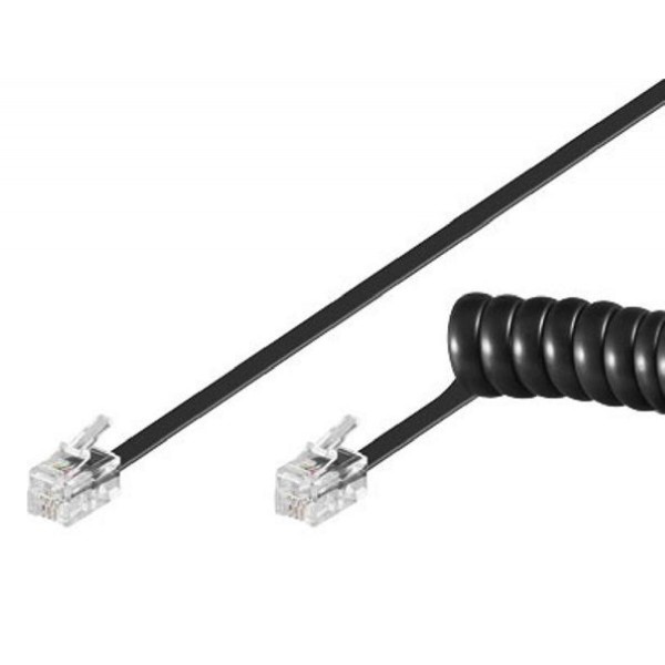 Goobay καλώδιο για ακουστικά τηλέφωνου 4 pin - 2m - Spiral Goobay καλώδιο για ακουστικά τηλέφωνου 4 pin - 2m - Spiral
