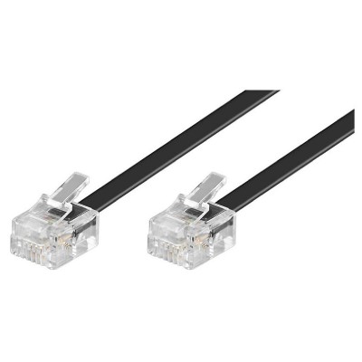 Goobay καλώδιο τηλέφωνου 6P4C σε μαύρο χρώμα - 15M Goobay καλώδιο τηλέφωνου 6P4C σε μαύρο χρώμα - 15M