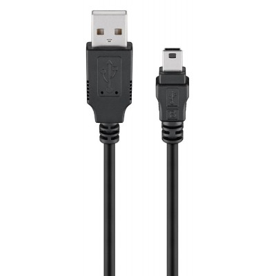 GOOBAY καλώδιο USB 2.0 σε USB mini 50769, copper, 5m, μαύρο GOOBAY καλώδιο USB 2.0 σε USB mini 50769, copper, 5m, μαύρο