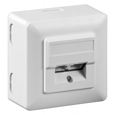 GOOBAY επιτοίχια πρίζα CAT 5e 50943, 2x RJ45, 80x80mm, λευκή GOOBAY επιτοίχια πρίζα CAT 5e 50943, 2x RJ45, 80x80mm, λευκή