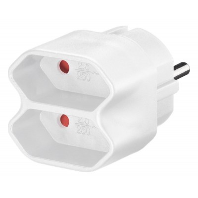 GOOBAY αντάπτορας ρεύματος 51000, 2x Euro, 230V 2.5A, λευκός GOOBAY αντάπτορας ρεύματος 51000, 2x Euro, 230V 2.5A, λευκός