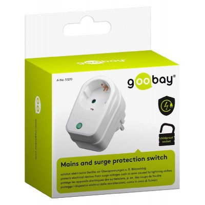 GOOBAY αντάπτορας ρεύματος 51270, 1x schuko, 16A, λευκός GOOBAY αντάπτορας ρεύματος 51270, 1x schuko, 16A, λευκός