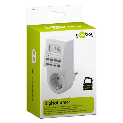 GOOBAY ψηφιακός χρονοδιακόπτης ρεύματος 51277, λευκός GOOBAY ψηφιακός χρονοδιακόπτης ρεύματος 51277, λευκός