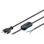 GOOBAY καλώδιο τροφοδοσίας 51350, 2x0.75mm², με διακόπτη, 1.5m, μαύρο GOOBAY καλώδιο τροφοδοσίας 51350, 2x0.75mm², με διακόπτη, 1.5m, μαύρο
