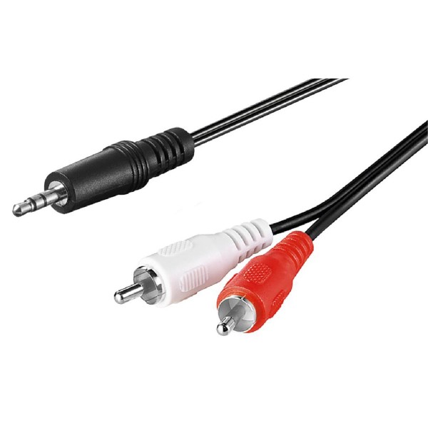 GOOBAY καλώδιο ήχου 51649 3.5mm σε 2x RCA, 3 pin stereo, 3m, μαύρο GOOBAY καλώδιο ήχου 51649 3.5mm σε 2x RCA, 3 pin stereo, 3m, μαύρο