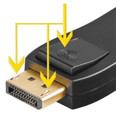 GOOBAY αντάπτορας DisplayPort σε HDMI 51719, gold-plated, μαύρος GOOBAY αντάπτορας DisplayPort σε HDMI 51719, gold-plated, μαύρος