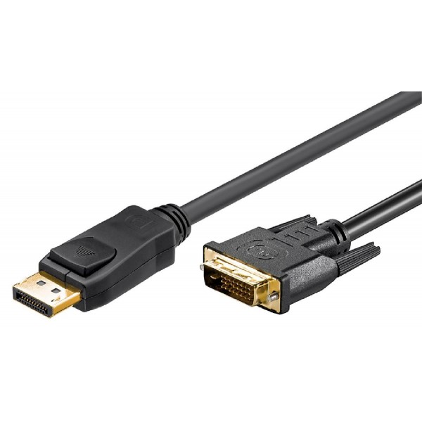 GOOBAY καλώδιο DisplayPort σε DVI-D Dual-Link 51962, 3m, μαύρο